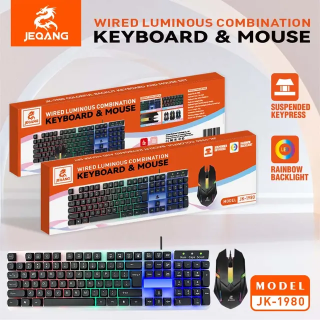 COMBO MOUSE & TECLADO JK - 1980