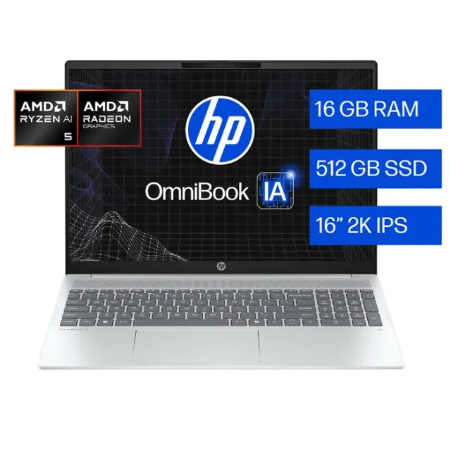 HP OMNIBOOK 16 RYZEN 5 AI 340 16 GB 512 GB